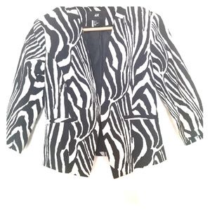 H&M Zebra Print Blazer (Cropped)